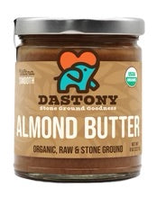 STONE GROUND ORGANIC RAW SPROUTED ALMOND BUTTER - 8 OZ